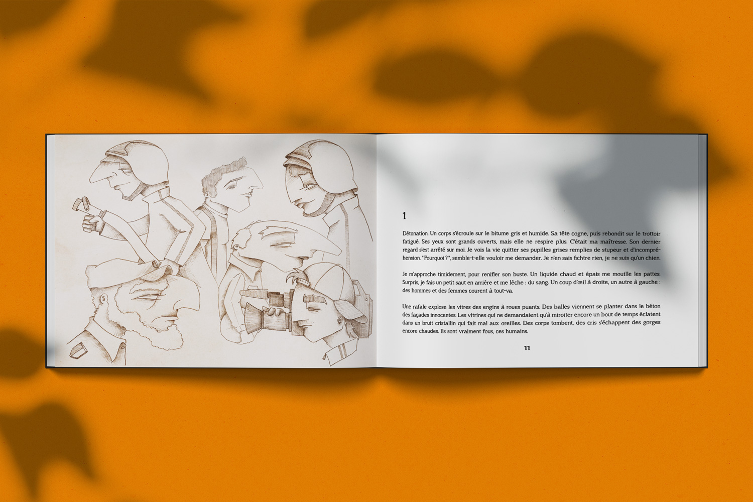 Vie de chien - Double page intérieure livre 01